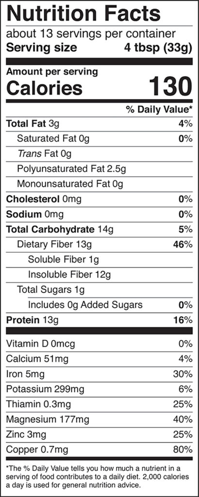 Nutrition facts