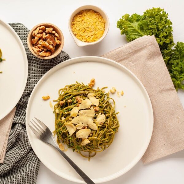 Garlicky-Green-Spaghetti-Liviva-Foods-KETO-Certified-by-the-Paleo-Foundation