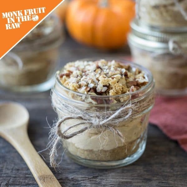 No-Bake Mason Jar Pumpkin Cheesecakes - Monk Fruit In The Raw - Ketogenic Diet - Ketosis - Low Carb Diet