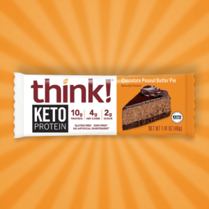 Chocolate Peanut Butter Pie Keto Bar 2 - think! - Keto Life - Weight Loss - Ketofam - Keto Lifestyle
