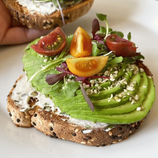 Avocado-Fruit-Salad-On-Low-Carb-Bread-Carbonaut-Keto-Certified-by-the-Paleo-Foundation