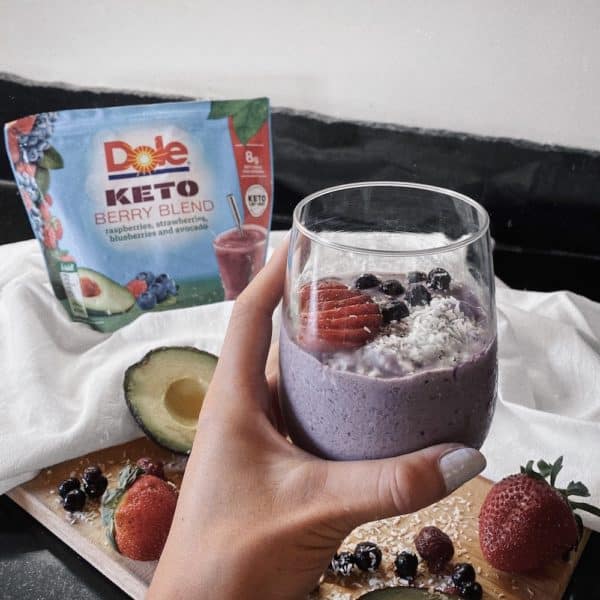 Keto berry smoothie from Dole