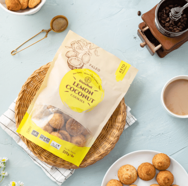 Lemon Coconut Cookies Basket - GluteNull - Keto Certified - Keto Diet - Keto Approved