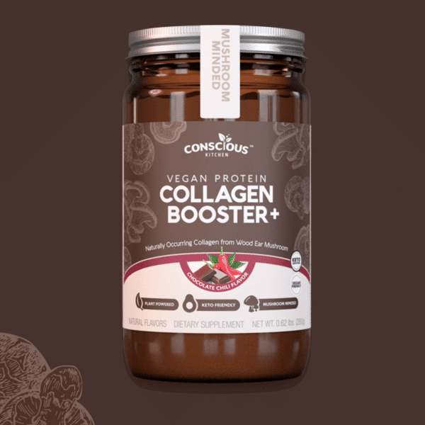 Vegan Protein Collagen Booster Chocolate Chili - Conscious Kitchen - Keto Certified - Keto Diet - Keto Approved
