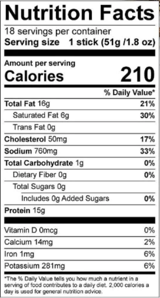 Nutrition facts
