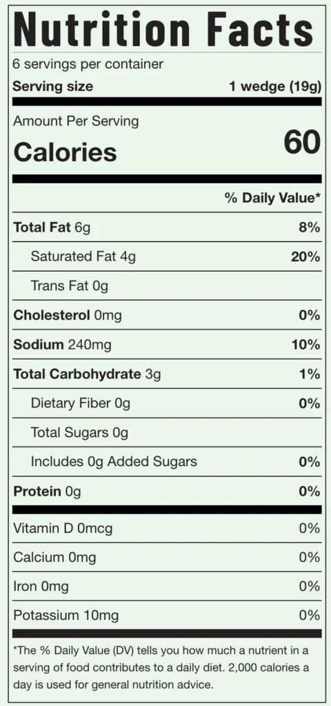 Nutrition facts